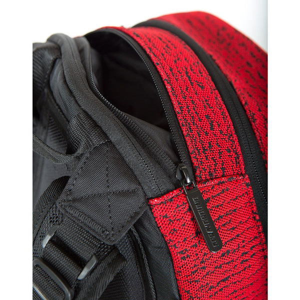Sprayground Red Knit Shark Backpack | Red W/Blk - Sportique