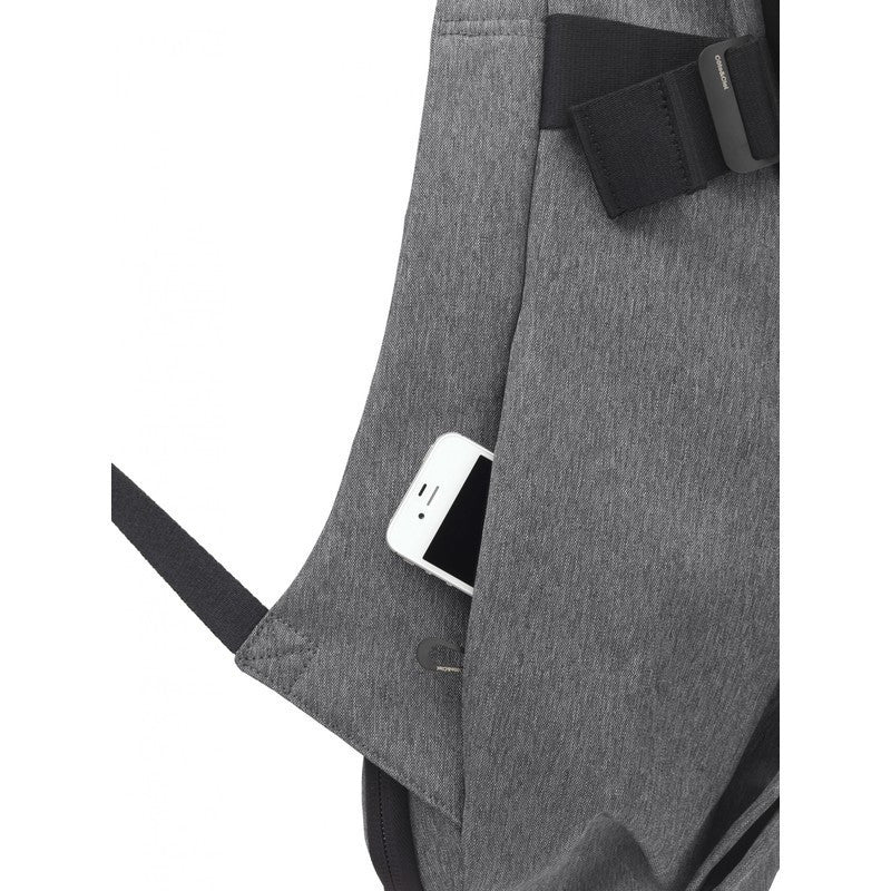 Cote et Ciel Isar Medium Eco Yarn Backpack Black Melange – Sportique