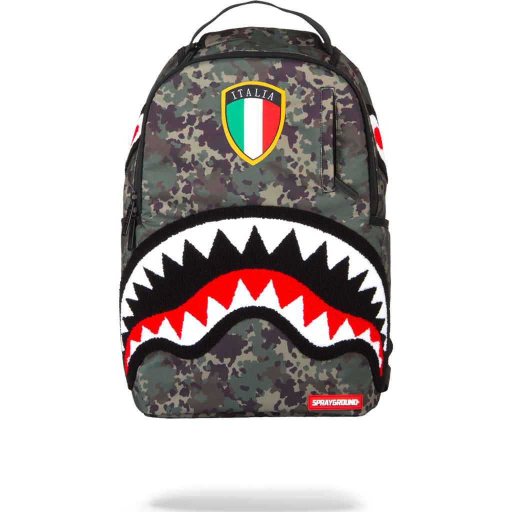 Sprayground Italy Camo Shark Backpack Camo - Sportique