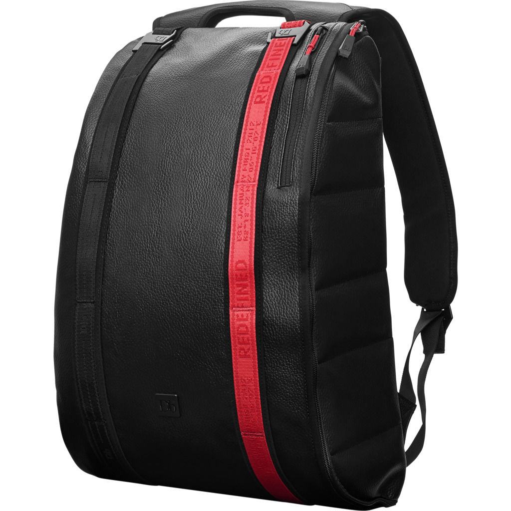Douchebags Base 15L Leather Ltd. Backpack | Black/Red - Sportique