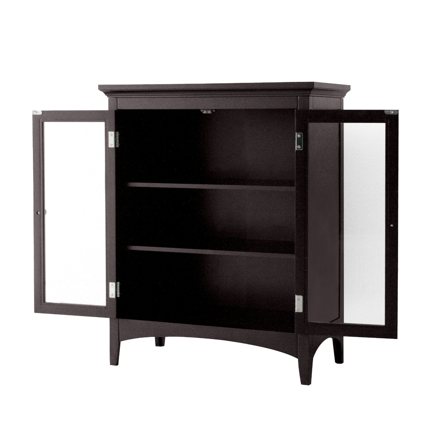 Dark Espresso Freestanding Bathroom Floor Cabinet With Storage