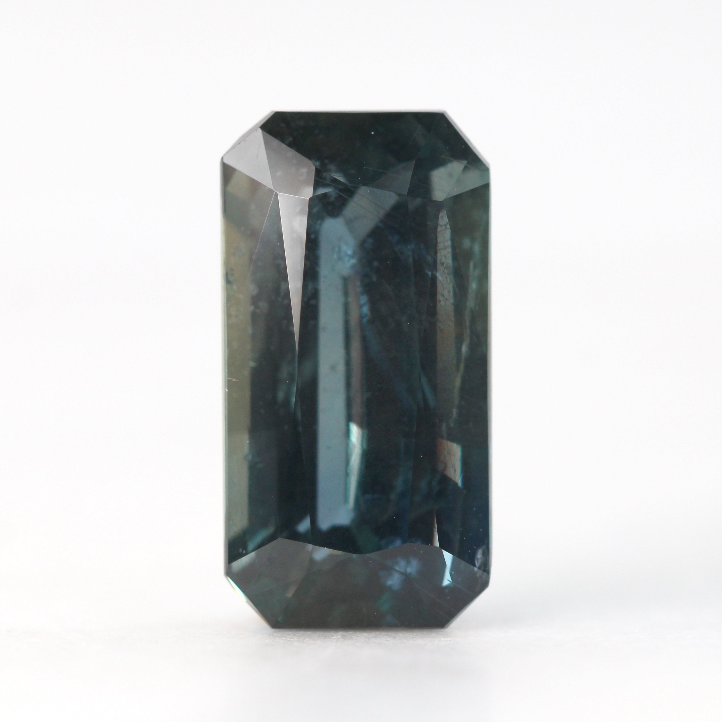 6.00 Carat Emerald Cut Dark Teal Sapphire for Custom Work - Inventory Code TES600