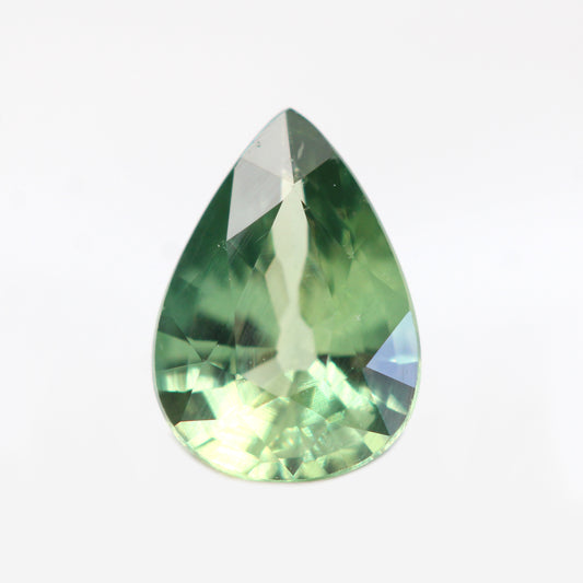 0.67 Carat Green Pear Sapphire for Custom Work - Inventory Code GPS067 - Midwinter Co. Alternative Bridal Rings and Modern Fine Jewelry