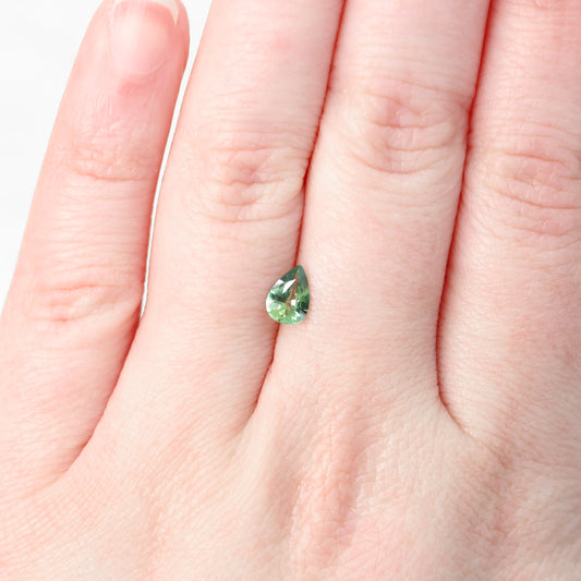 0.67 Carat Green Pear Sapphire for Custom Work - Inventory Code GPS067 - Midwinter Co. Alternative Bridal Rings and Modern Fine Jewelry