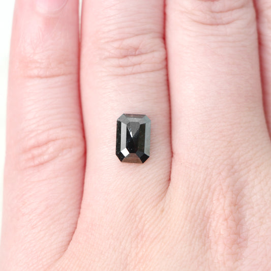 1.74 Carat Emerald Cut Black Celestial Diamond for Custom Work - Inventory Code NBE174 - Midwinter Co. Alternative Bridal Rings and Modern Fine Jewelry