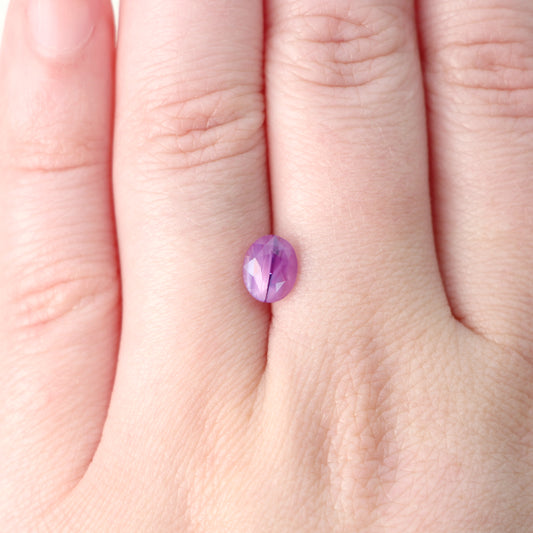 1.50 Carat Pink Purple Oval Sapphire for Custom Work - Inventory Code PPOS150 - Midwinter Co. Alternative Bridal Rings and Modern Fine Jewelry