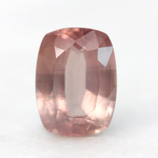 1.60 Carat Elongated Cushion Cut Light Peach Pink Sapphire for Custom Work - Inventory Code CPS160 - Midwinter Co. Alternative Bridal Rings and Modern Fine Jewelry