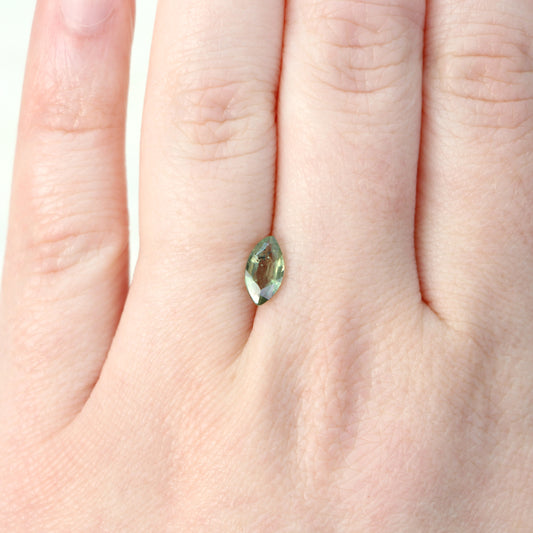 0.98 Carat Light Green Marquise Sapphire for Custom Work - Inventory Code GMS098 - Midwinter Co. Alternative Bridal Rings and Modern Fine Jewelry