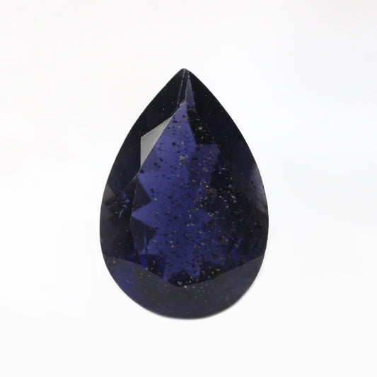 CAELEN (M) 1.10 Carat Dark Indigo Purple Pear Iolite for Custom Work - Inventory Code IPP110 - Midwinter Co. Alternative Bridal Rings and Modern Fine Jewelry