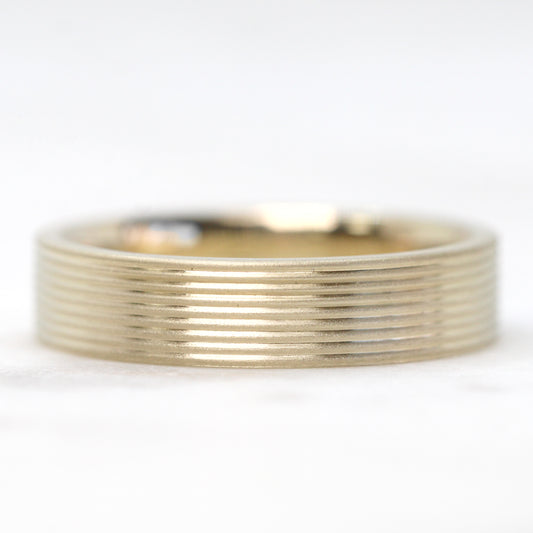 Kody Band - Unisex Wedding Band - Made to Order, Choose Your Gold Tone - Midwinter Co. Alternative Bridal Rings and Modern Fine Jewelry