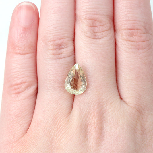 4.25 Carat Golden Pear Sunstone for Custom Work - Inventory Code PSUN425 - Midwinter Co. Alternative Bridal Rings and Modern Fine Jewelry