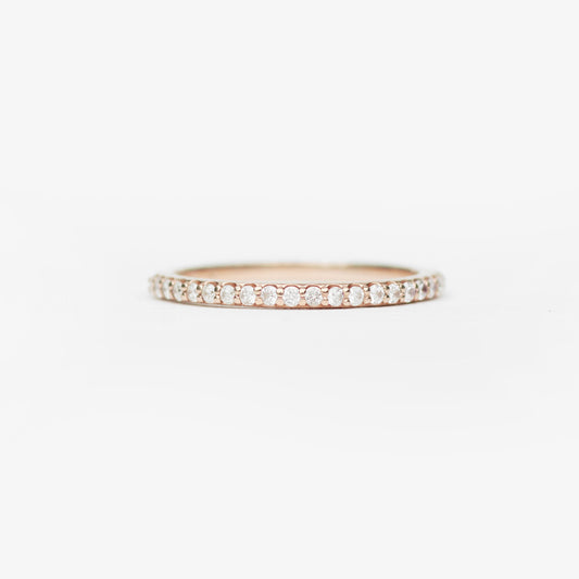 Constance - Pave set, minimal diamond wedding stacking band - Midwinter Co. Alternative Bridal Rings and Modern Fine Jewelry