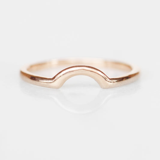 Vern - Contour V-Shape Diamond Band in Your Choice of 14K Gold