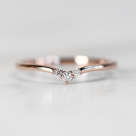 Emmie Contour Point Diamond Wedding Band - Midwinter Co. Alternative Bridal Rings and Modern Fine Jewelry