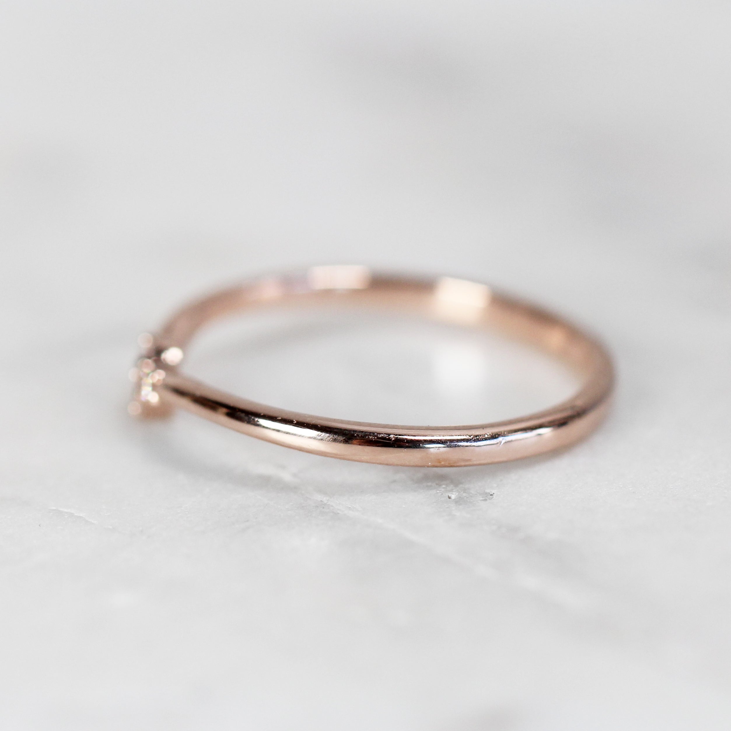 Emmie Contour Point Diamond Wedding Band - Midwinter Co. Alternative Bridal Rings and Modern Fine Jewelry