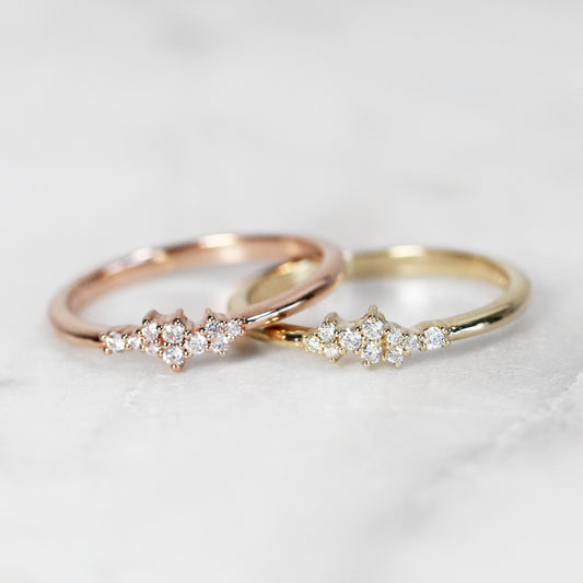 Fiona - Cluster style diamond band - Midwinter Co. Alternative Bridal Rings and Modern Fine Jewelry