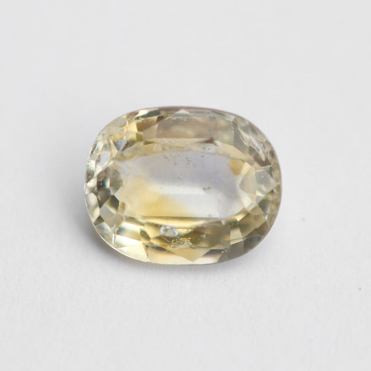 1.19 carat oval cushion cut yellow champagne Sapphire - custom work - inventory code: YSO119 - Midwinter Co. Alternative Bridal Rings and Modern Fine Jewelry