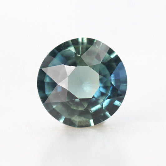 1.00 Carat Round Bi-Color Green Blue Sapphire for Custom Work - Inventory Code BGRS1 - Midwinter Co. Alternative Bridal Rings and Modern Fine Jewelry