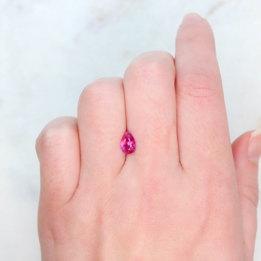 1.22 Carat Pink Pear Sapphire for Custom Work - Inventory Code PPS122 - Midwinter Co. Alternative Bridal Rings and Modern Fine Jewelry