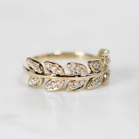 Flourish Diamond Band - Your Choice of 14k Gold - Midwinter Co. Alternative Bridal Rings and Modern Fine Jewelry