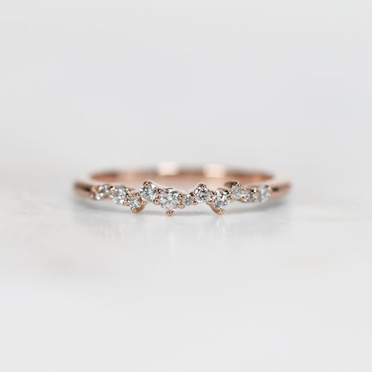 Oaklynn Diamond Wedding Stacking Cluster Band - Midwinter Co. Alternative Bridal Rings and Modern Fine Jewelry