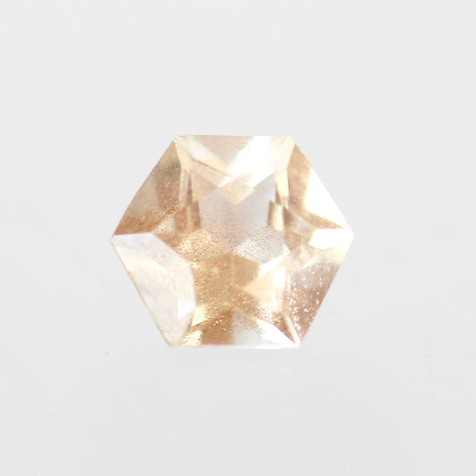 .95 Carat Hexagon Sunstone- Inventory Code SUNHX95 - Midwinter Co. Alternative Bridal Rings and Modern Fine Jewelry