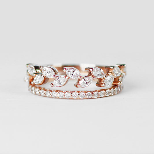 Flora Ring Guard- Curved Antique Style