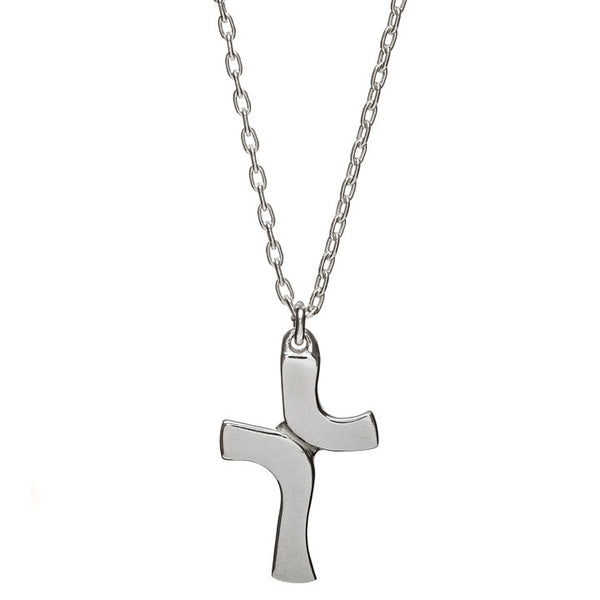 Silver Greek Crystal Cross Necklace | Classy Women Collection