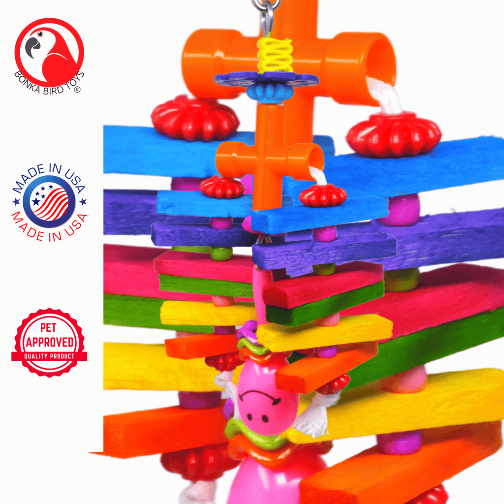 01173 Rainbow Rattler - Bonka Bird Toys