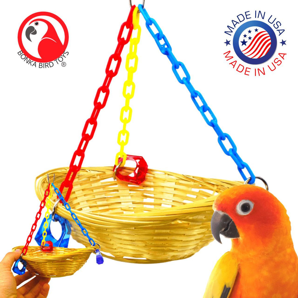 1186 Flat Basket Swing from Bonka Bird Toys