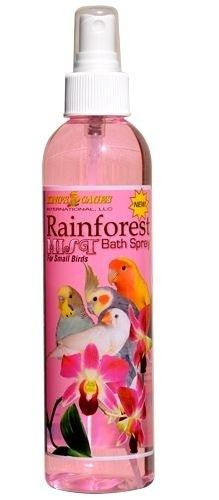 Pink Rainforest Mist Bath Spray for Small Birds 8oz - Bonka Bird Toys