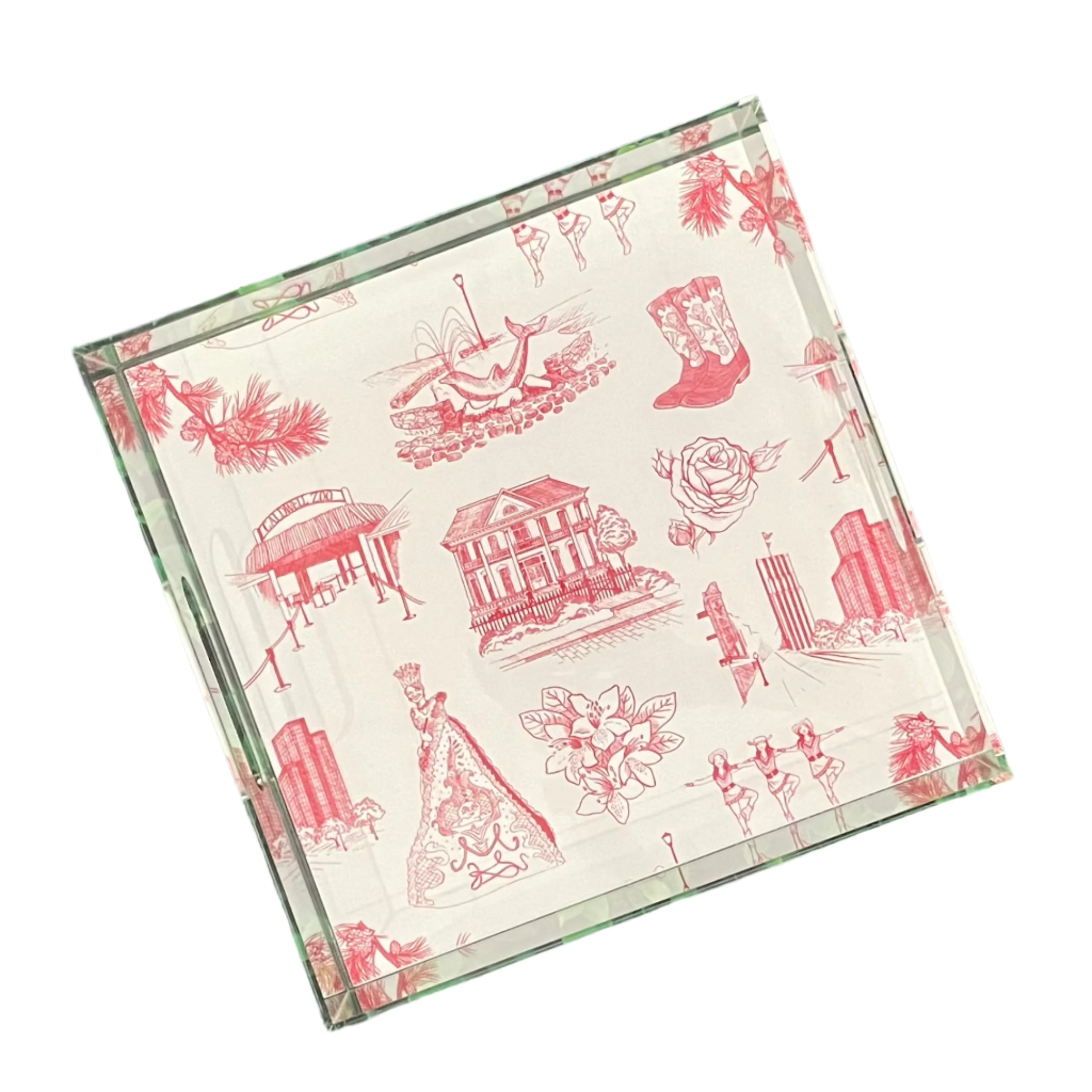 Tyler Toile Lucite Tray 12 x 12