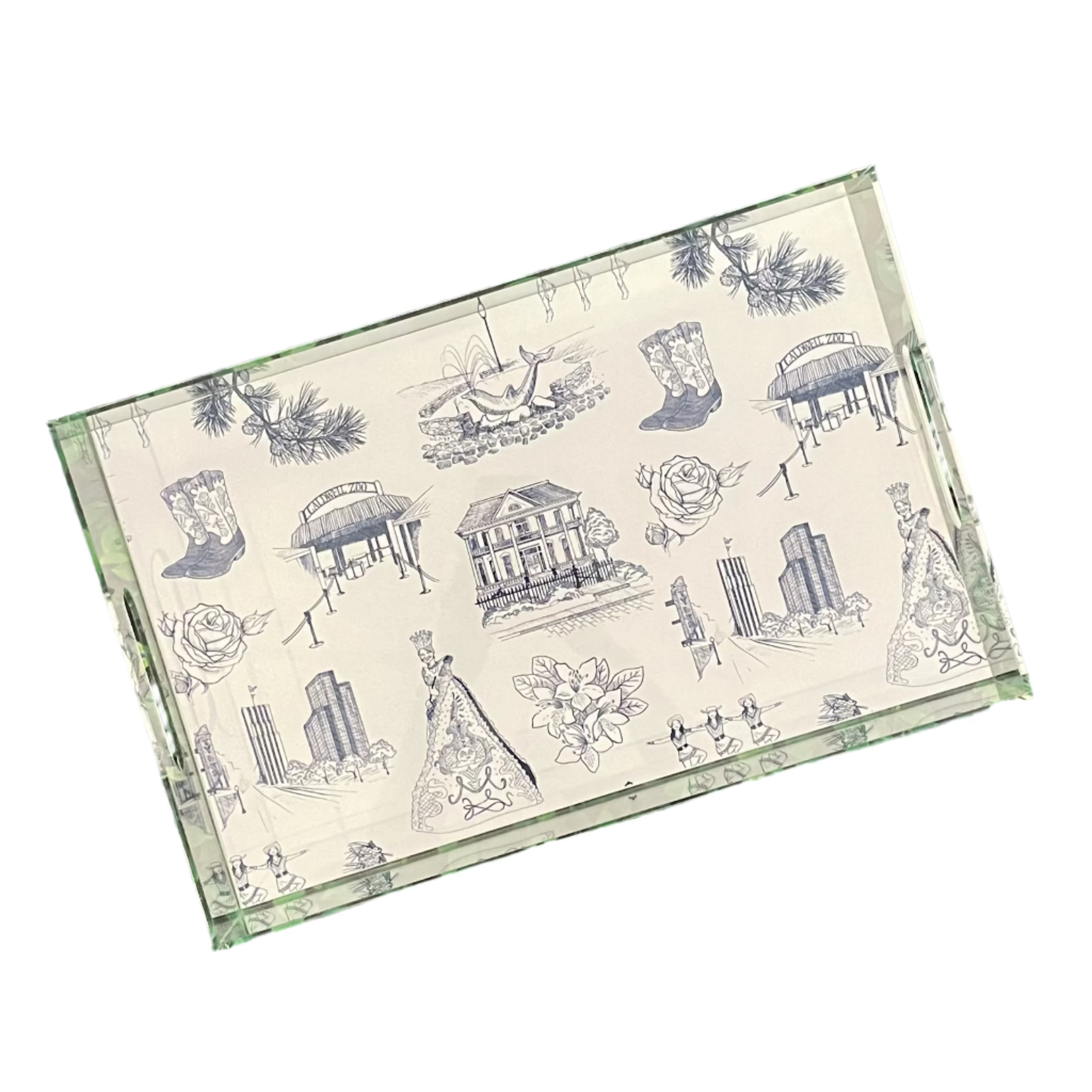Tyler Toile Lucite Tray 11 X 17