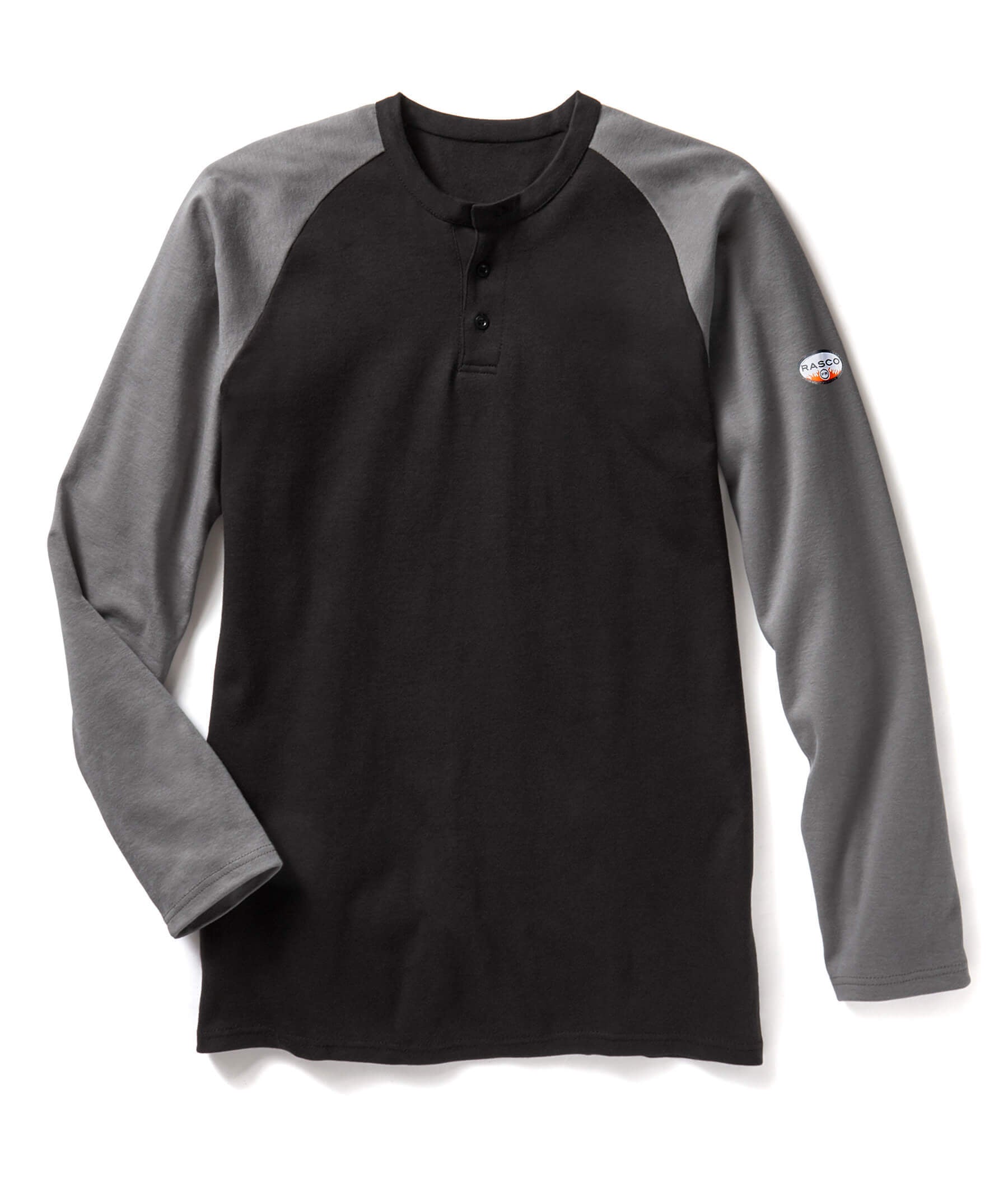 Black Long Sleeve Henley, Men's Black Henley Long Sleeve