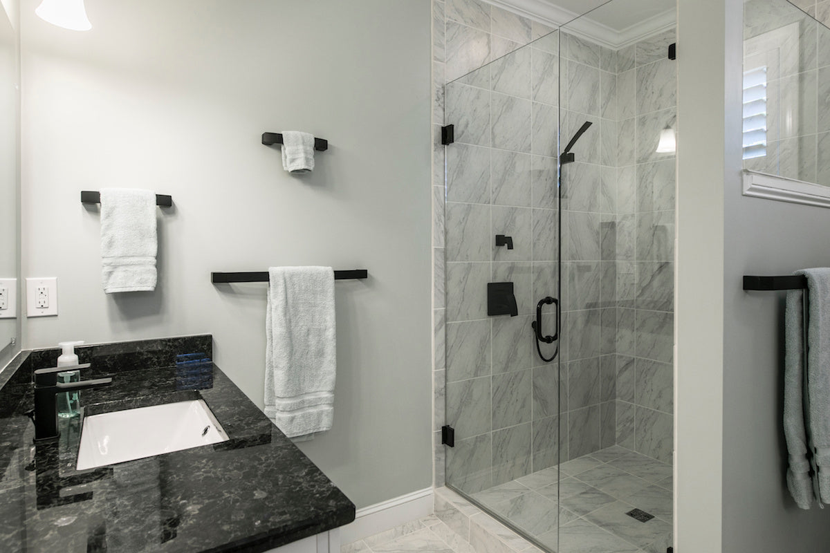 How to Clean Hard Water Residue From a Stone Shower - House