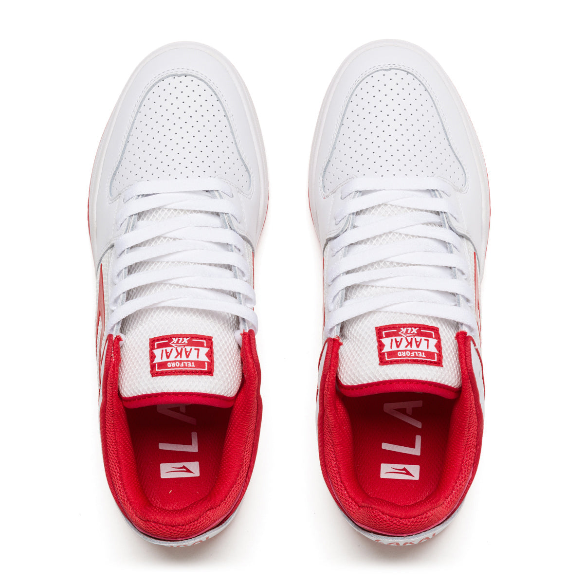 LAKAI - Telford Low Shoes White/Red Suede – 8FIVE