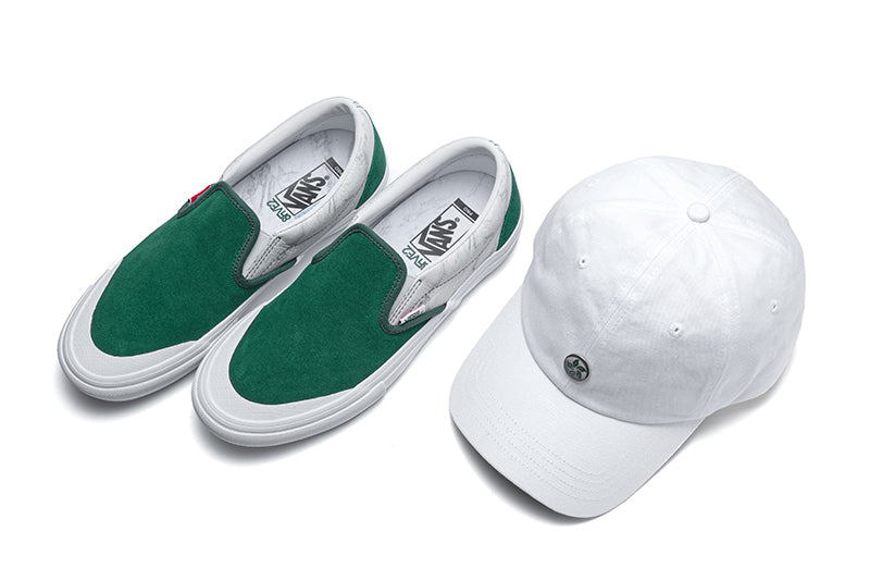 vans slip on pro green