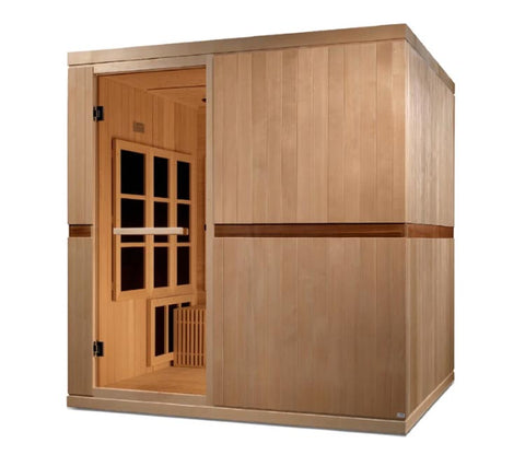 Wheelchair accessible sauna angle view