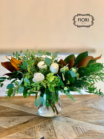 Deck the Halls with Holly Flower Arrangement by FIORI Oakville