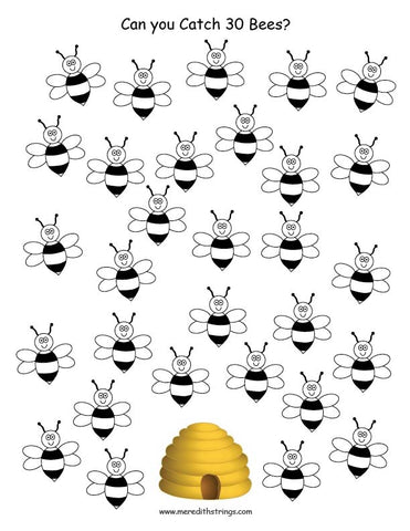 100 Bees Practice Chart