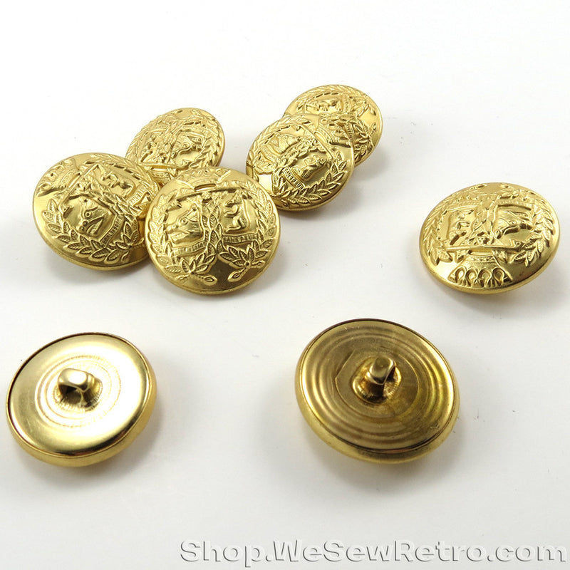 Set of 8 Gold Tone Fashion Buttons – WeSewRetro