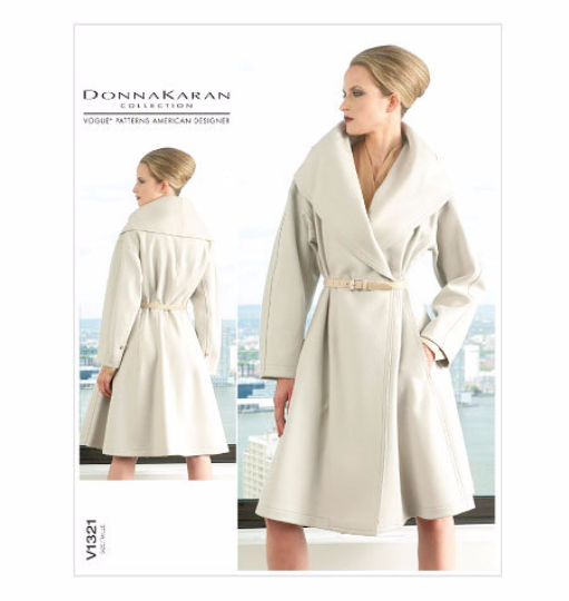 V1321 Vogue American Designer Donna Karan Coat Sewing Pattern Vogue 13 ...