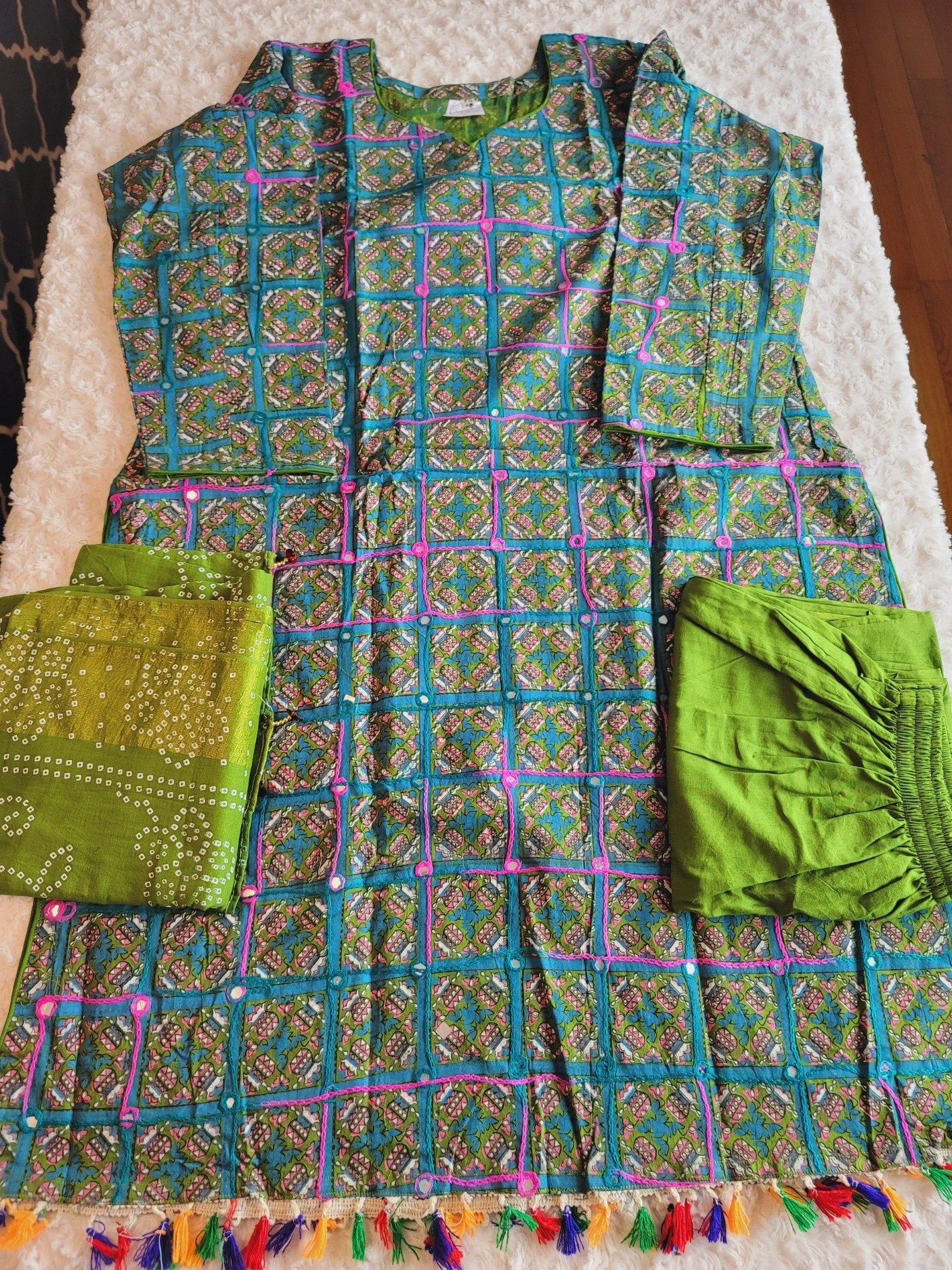 Bangladeshi cotton dress with cotton dupatta – myshopusa.com