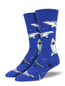 Blue Shark Socks