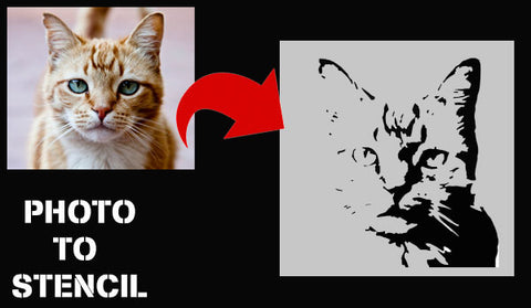 photo of cat to custom stencil