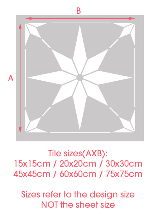 star tile floor stencil