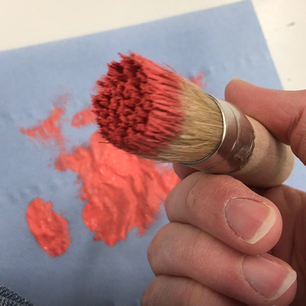 load your stencil brush