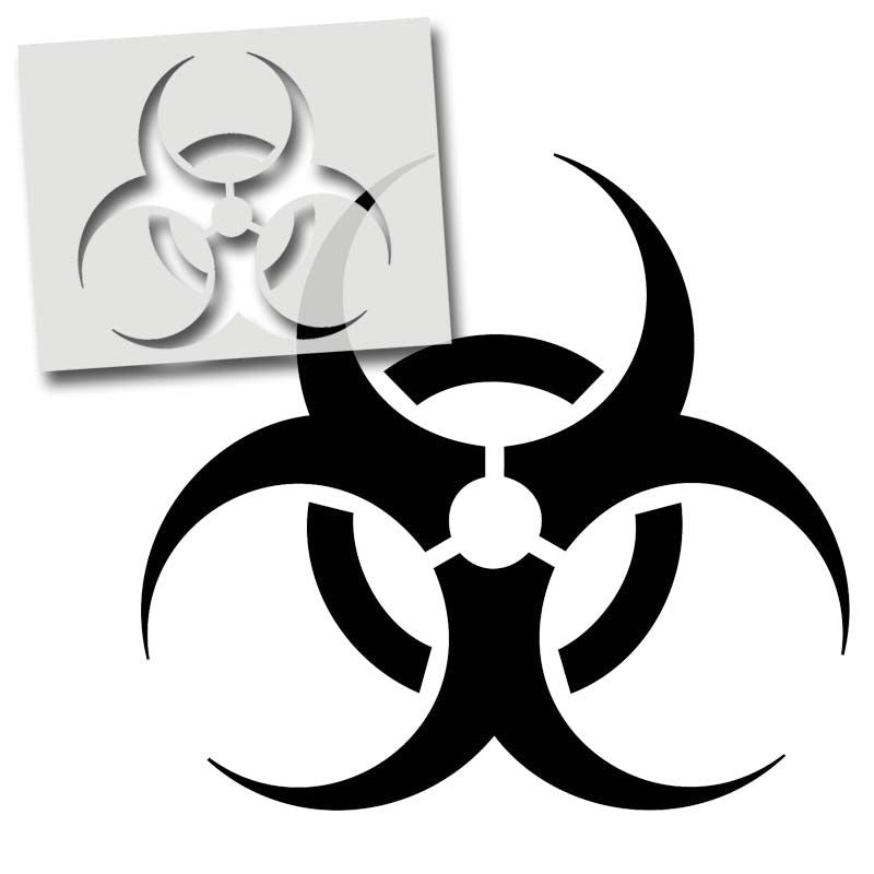 Biohazard Stencil paint any surface Ideal Stencils IdealStencils