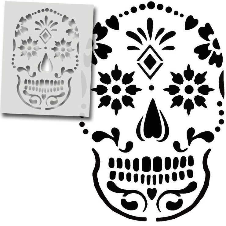 sugar skull stencil - Home decor & craft by Ideal Stencils – IdealStencils