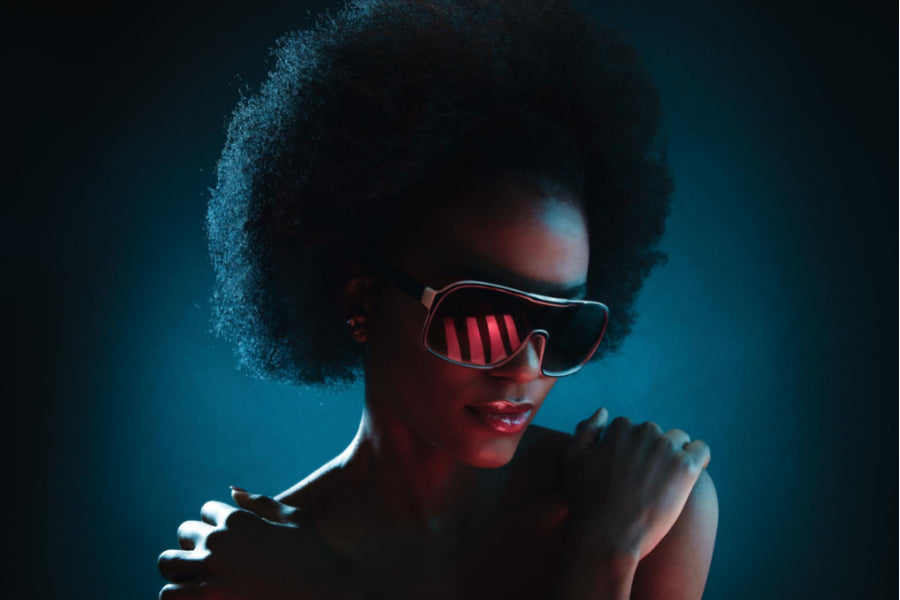 black girl with afro